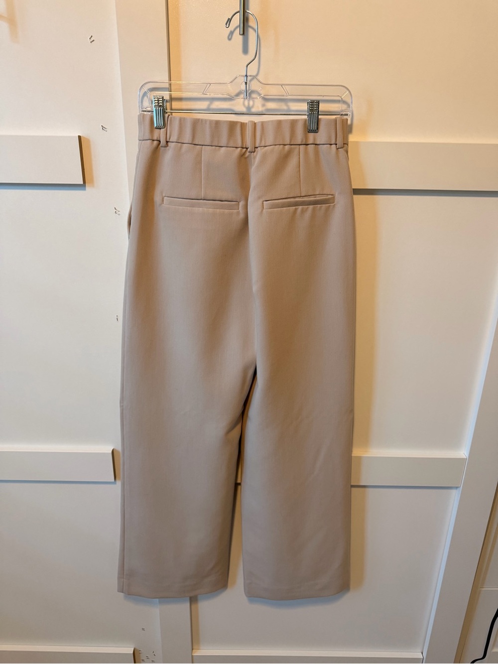Abercrombie & Fitch Light Beige Wide Leg Pants - Picture 3 of 3